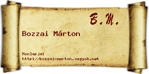 Bozzai Márton névjegykártya